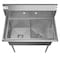 Koolmore 2 Compartment Stainless Steel NSF Commercial Kitchen Prep & Utility Sink SB151512-N3 - alternate 4